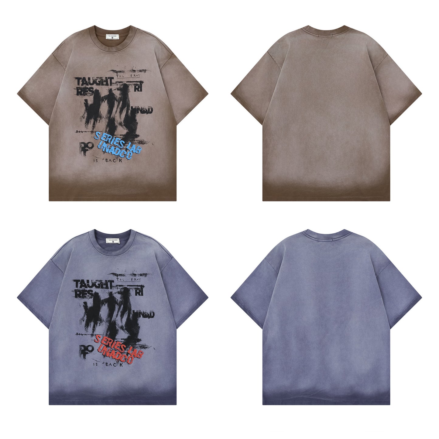 Dark Graffiti Print Short Sleeve T-Shirt WN25467