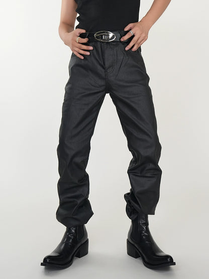 Wax Dyed Coated Slim Denim Jeans WN17332