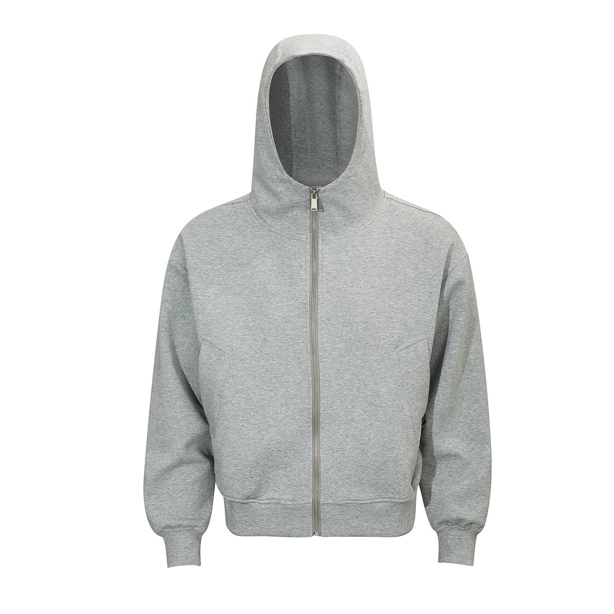 Sudadera con capucha de cremallera corta de gran tamaño WN11361