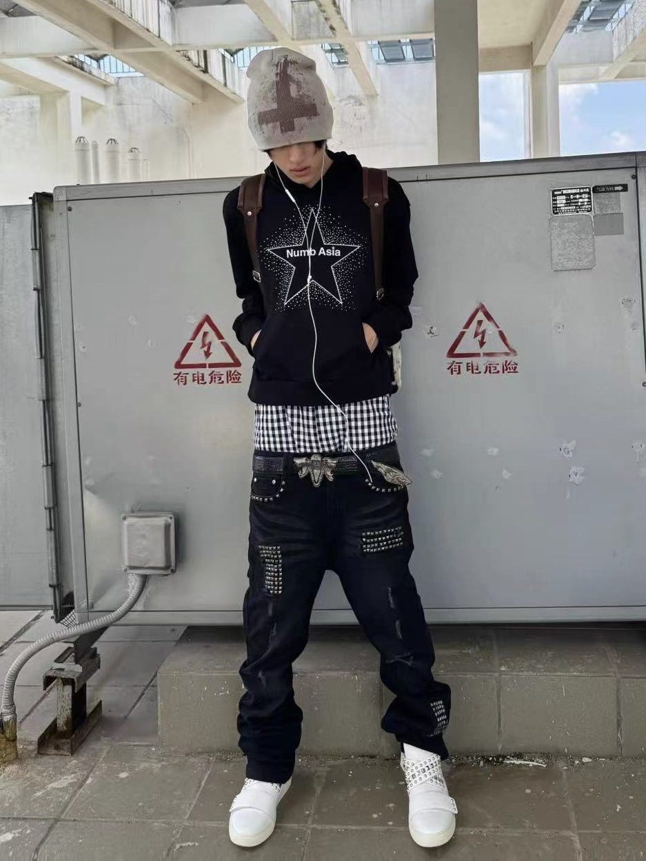 Star Logo Print Hoodie WN27207