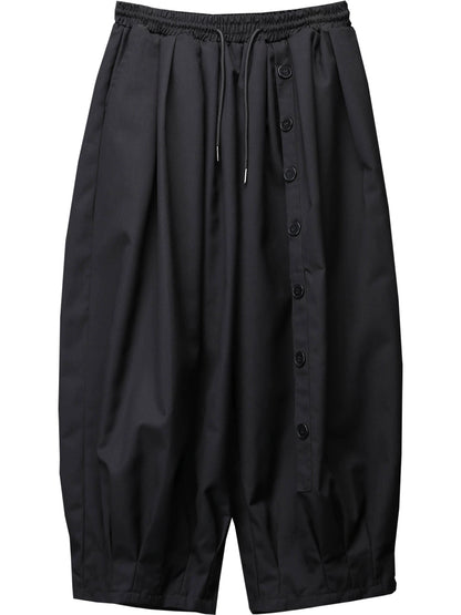 Draped Irregular Cropped Wide Leg Pants WN22572