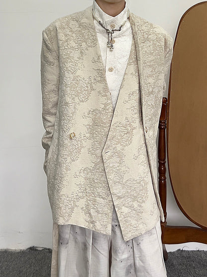 Chinese Style Linen Jacquard Tailored Jacket WN20032