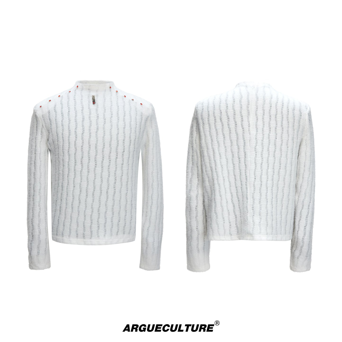 Diamond Wmbellishment Slim Shoulder-pads Long-sleeve T-shirt WN22670