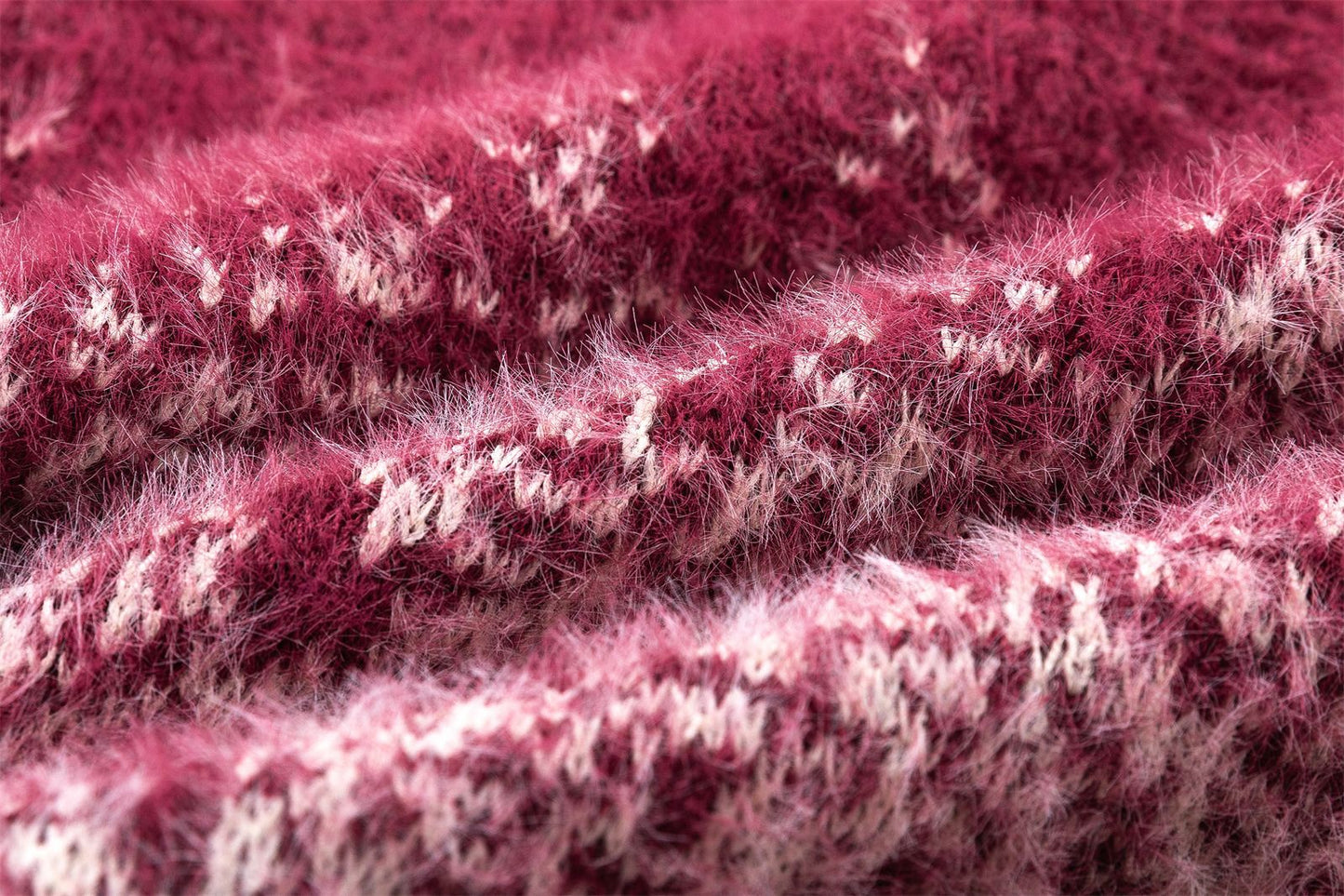 Tie-Dye Gradient Mohair Jacquard Oversize Knit Sweater WN11524