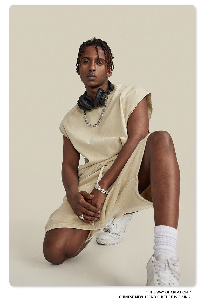 Washed Oversize Tank Top T-shirt WN6447