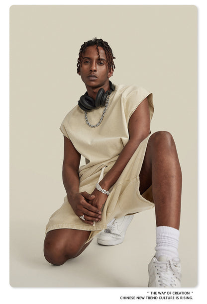 Washed Oversize Tank Top T-shirt WN6447