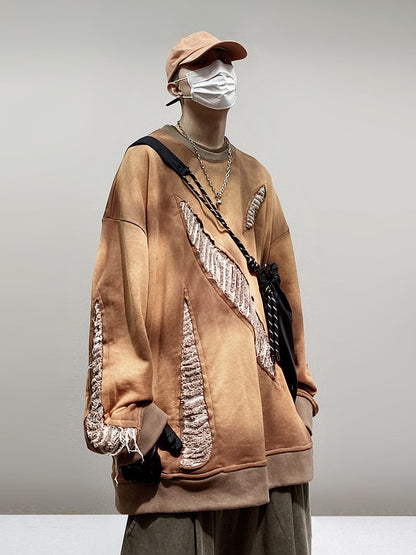 Damage Cutout Oversize Long Sleeve T-Shirt WN24028