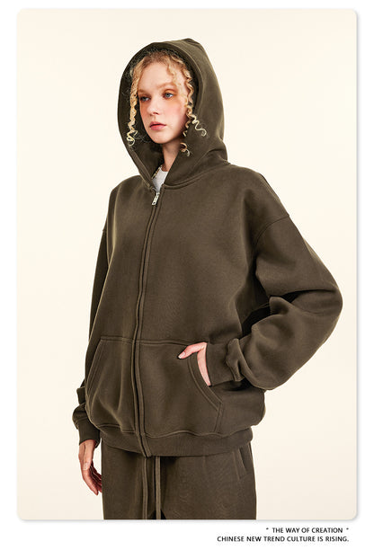 Oversize Zipper Hoodie & Pants Setup WN9959-K