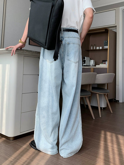 Washed Wide Leg Denim Jeans WN20417