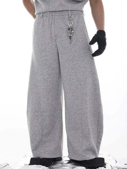 Pendant Decor Scuba Wide Leg Sweatpants WN18624