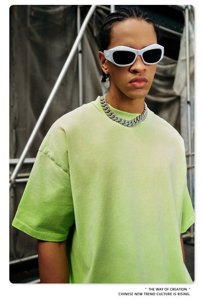 Washed Gradient Oversize Short Sleeve T-Shirt WN6070