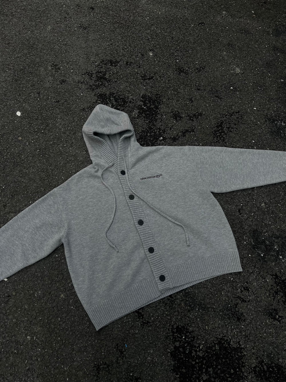 Letter Embroidery Hooded Knit Cardigan WN28125