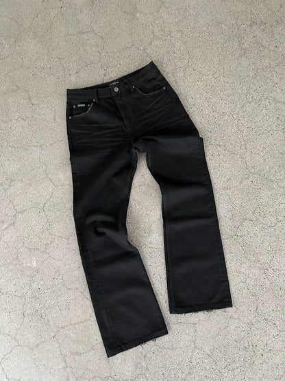 Washed Flare Denim Jeans WN17679