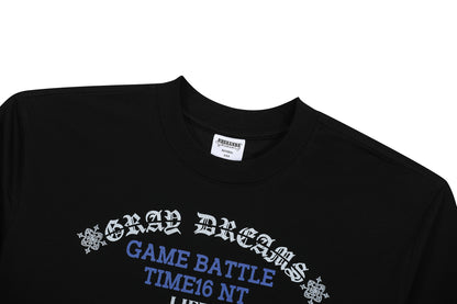 Gothic Letter Print Short Sleeve T-Shirt WN25962