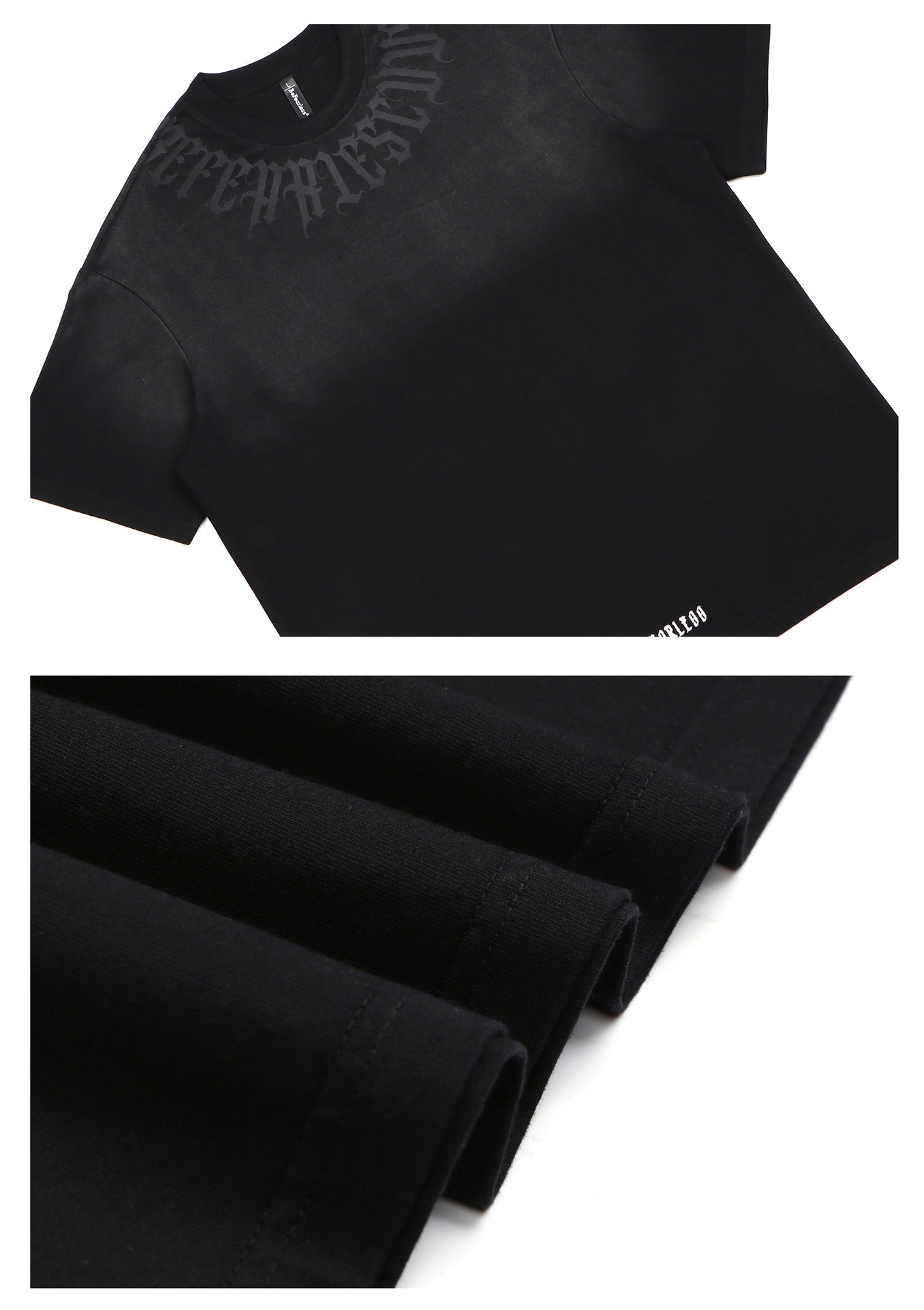 Gothic Letter Print Short Sleeve T-Shirt WN26281