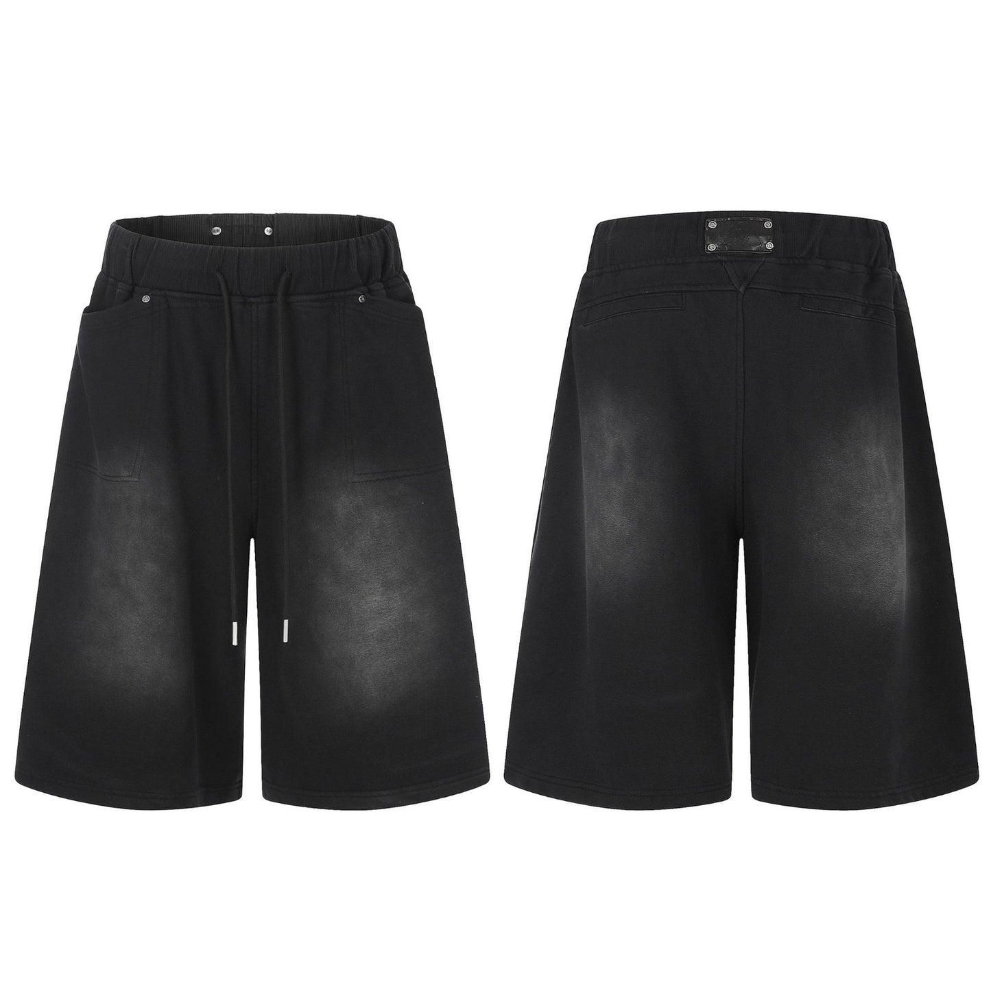 Washed Wide Leg Half Sweatpants WN26127