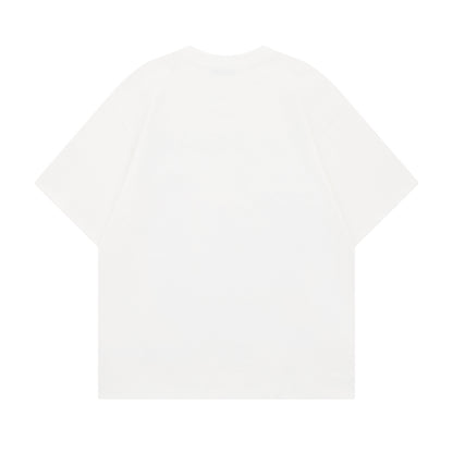 Portrait Graphic Letter Print Short Sleeve T-Shirt WN26822