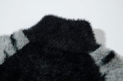 Colorblock Butterfly High-Neck Oversize Knit Cardigan WN11392