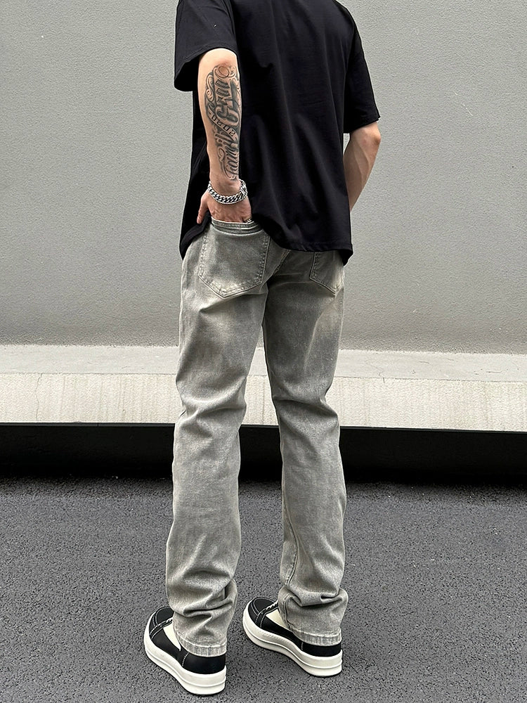 Washed Damage Stretch Denim Jeans WN19600