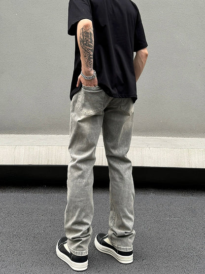 Washed Damage Stretch Denim Jeans WN19600