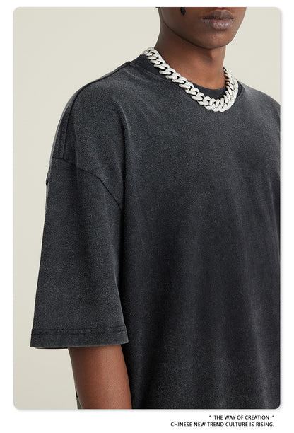 Washed Oversize Short-sleeve T-shirt WN6443