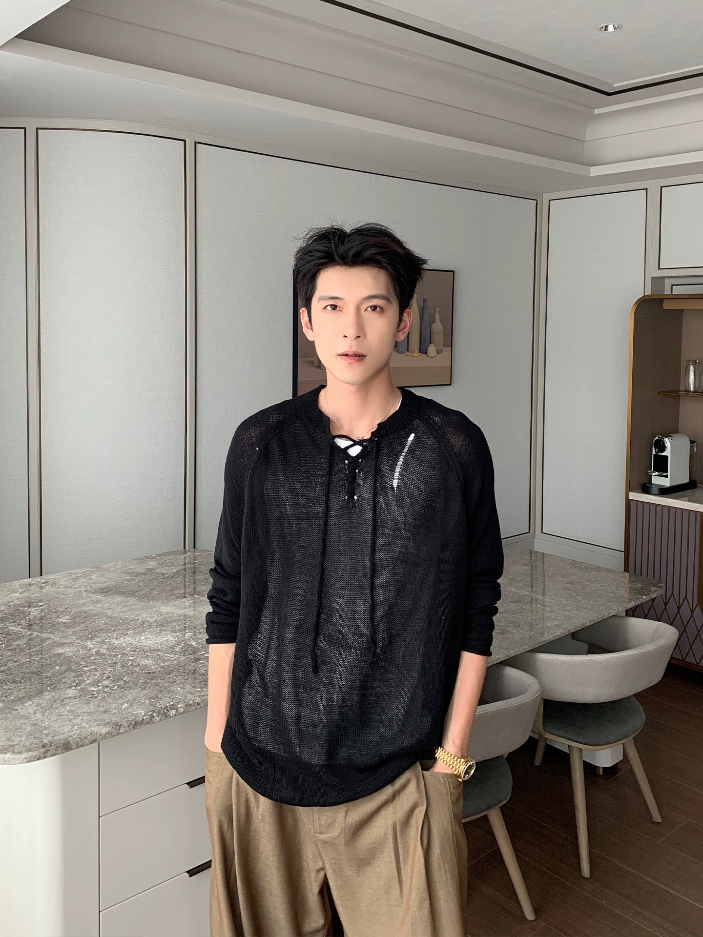 Lightweight Breathable Knit Sweater WN20471