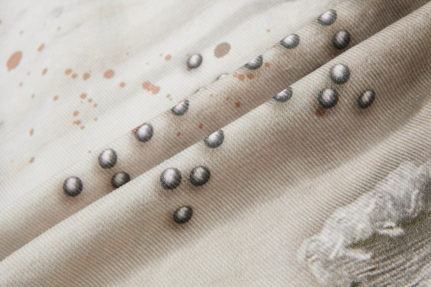 Studs Paint Wing Wide Leg Denim Jeans WN25752
