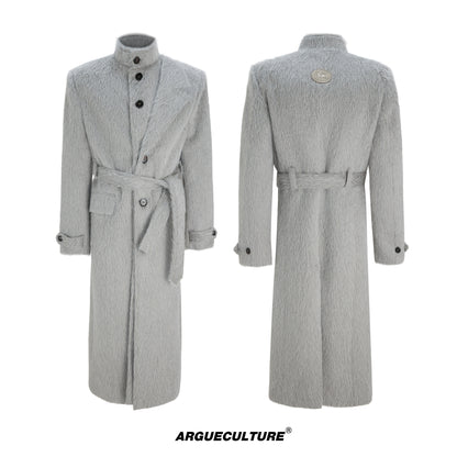 Heavyweight Belted Wool Long Coat WN22602