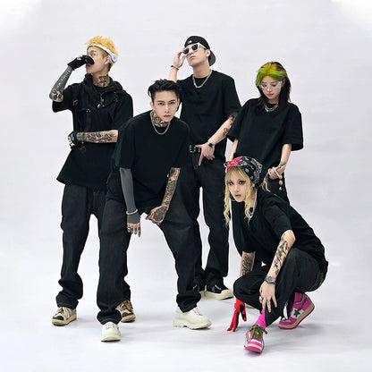 Plain Design Oversize Short Sleeve T-Shirt WN17436