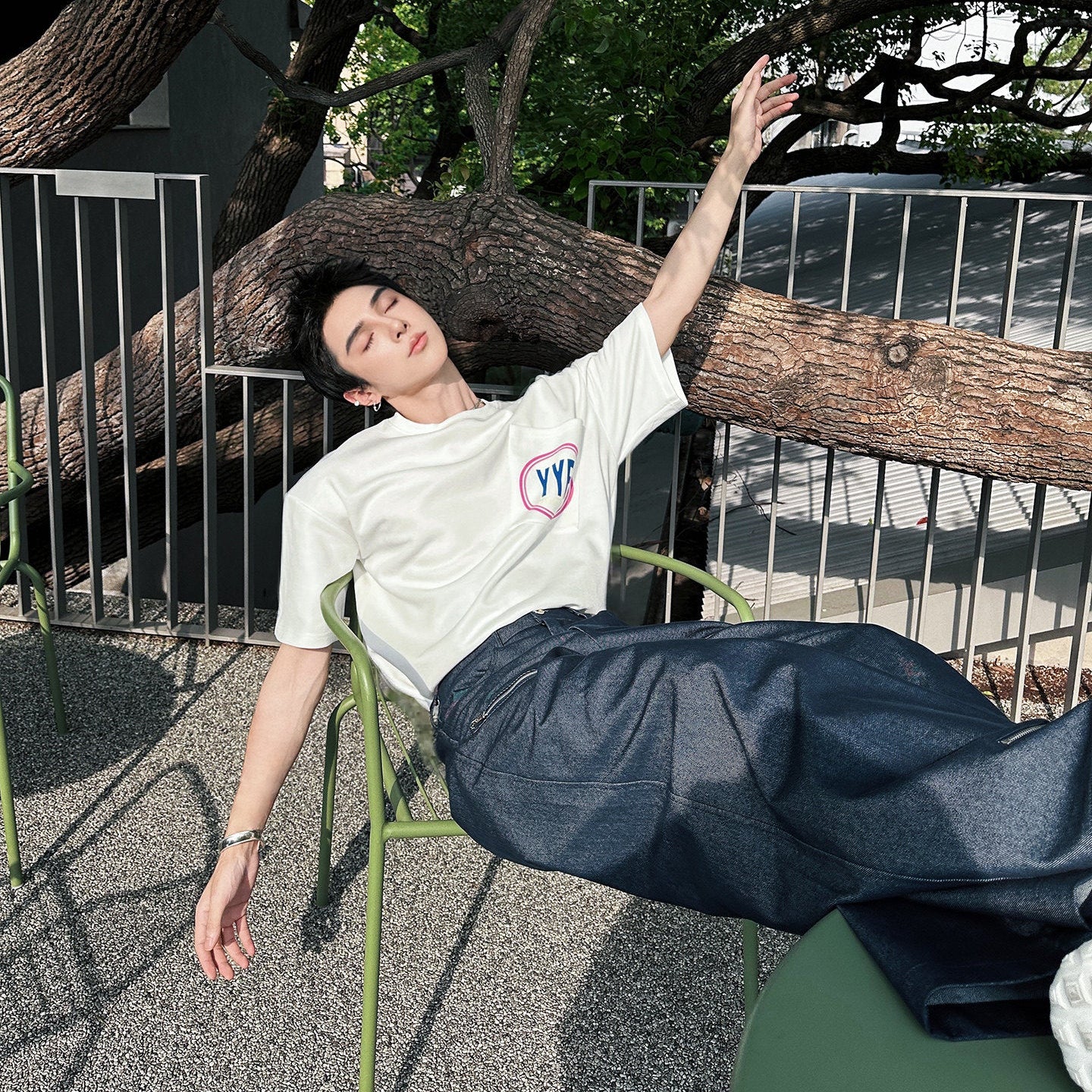 Oversize Logo Patch Short Sleeve T-Shirt WN25090