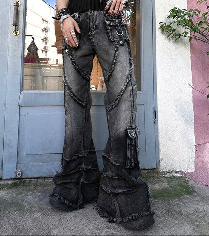 Flare Chain Denim Jeans WN25110