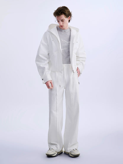 Short Hooded Jacket & Tuck-in Trousers Setup WN10727