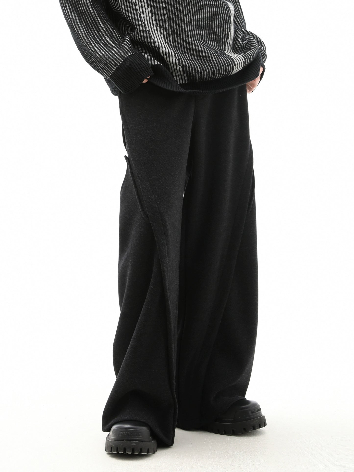 Thickened Woolen Wide-Leg Trousers WN10264