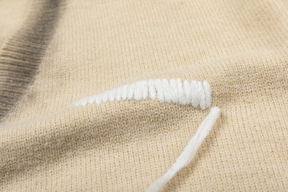 Oversize V-Neck Knit Cardigan WN11401