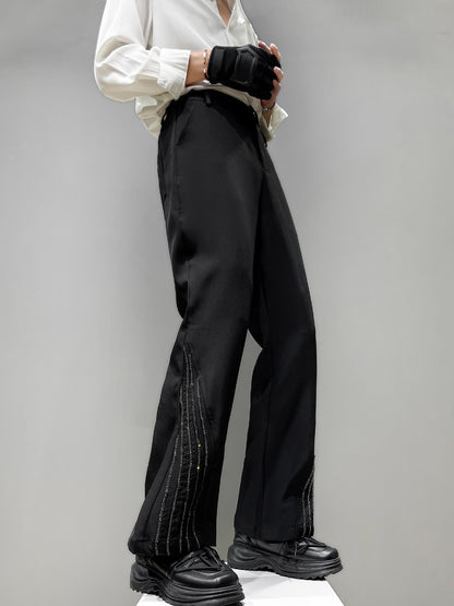Linear Detail Wide-Leg Trousers WN23851