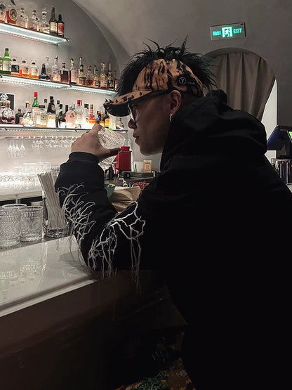 Rivet Punk Mohawk Tassel Curved-Brim Cap WN21117