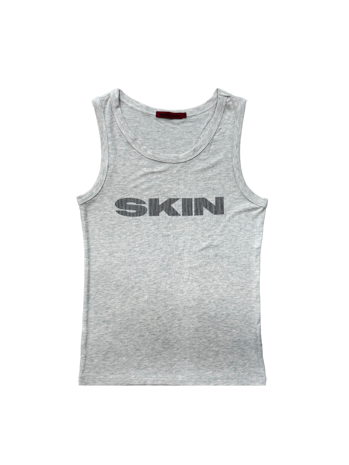 Ribbed Logo Print Tank Top WN27230