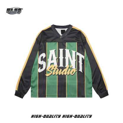 Mesh Sporty Stripe Long Sleeve T-Shirt WN26595