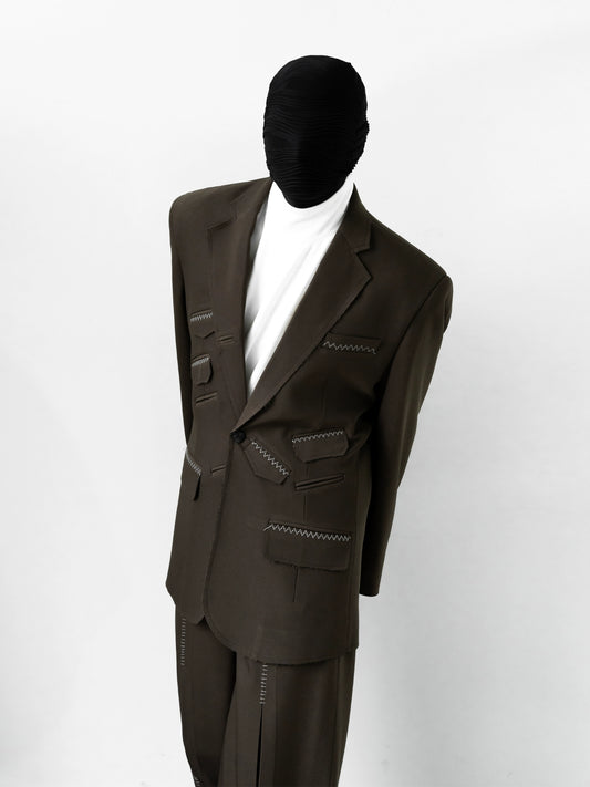 Deconstructed Oversize Tailored Jacket & Trousers Setup WN11885