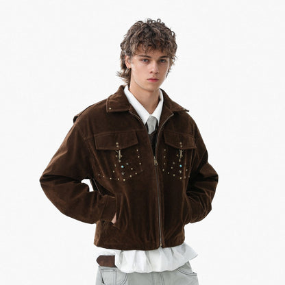 Studs Pocket Zipper Jacket WN28006