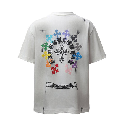 Letter Print Oversize Short Sleeve T-Shirt WN26883