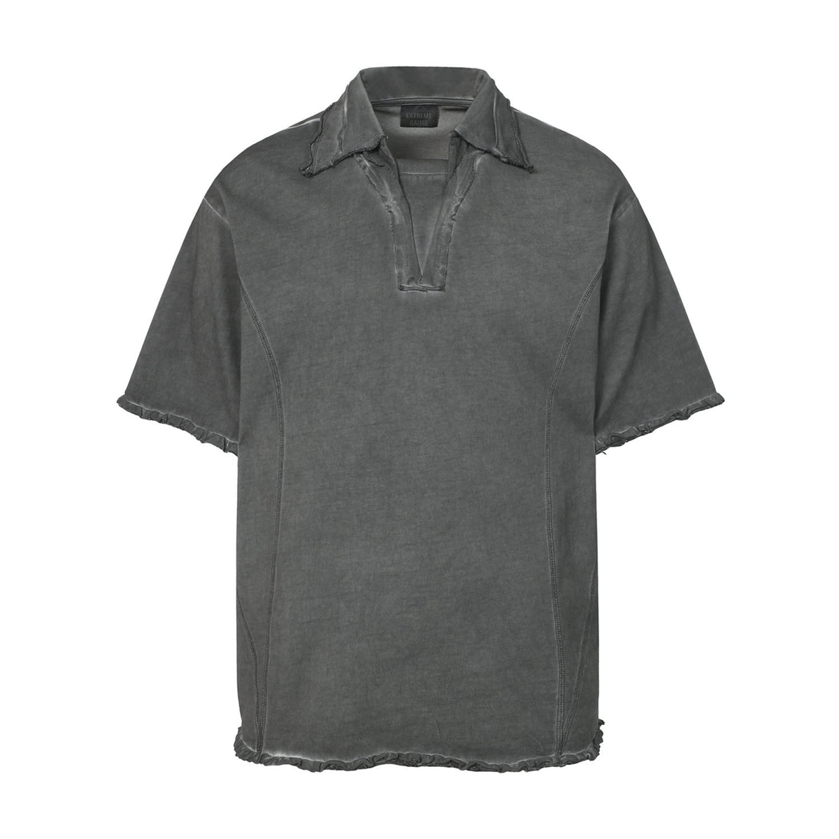 Raw Hem Panel Short Sleeve Polo Shirt WN26963