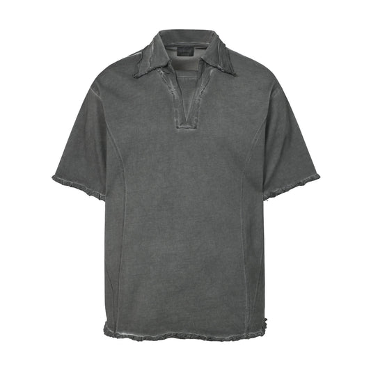 Raw Hem Panel Short Sleeve Polo Shirt WN26963