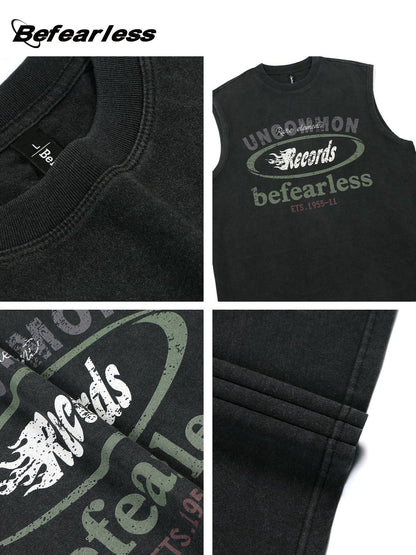 Letter Print Sleeveless T-Shirt WN26211