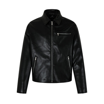 Zipper Design PU Leather Jacket WN21851