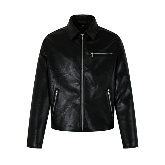 Zipper Design PU Leather Jacket WN21851