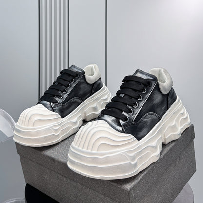 Washed Platform Chunky Sole Sneakers WN24604