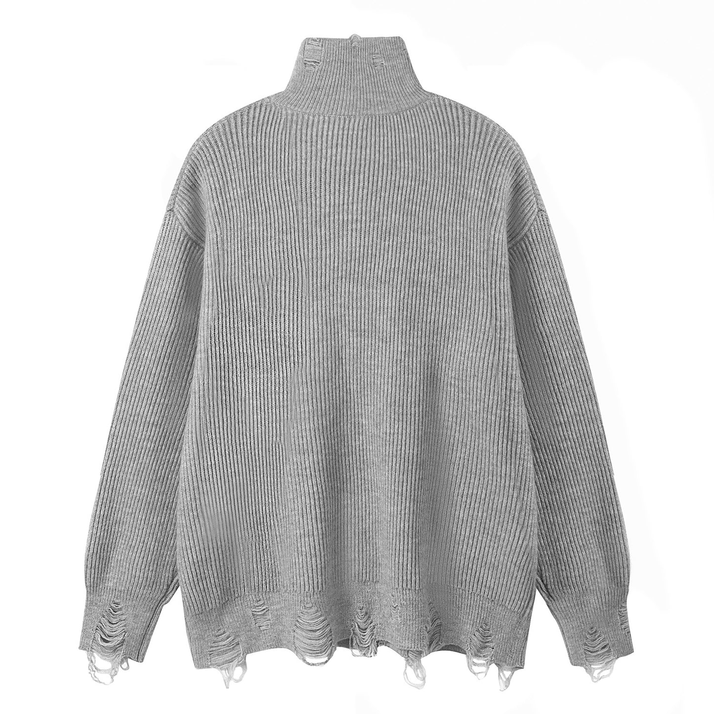 Abstract Print Zipper Knit Cardigan WN11511