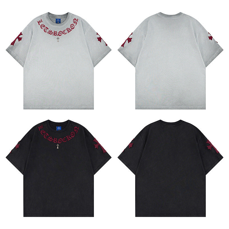 Washed Cross Logo Short Sleeve T-Shirt WN25796