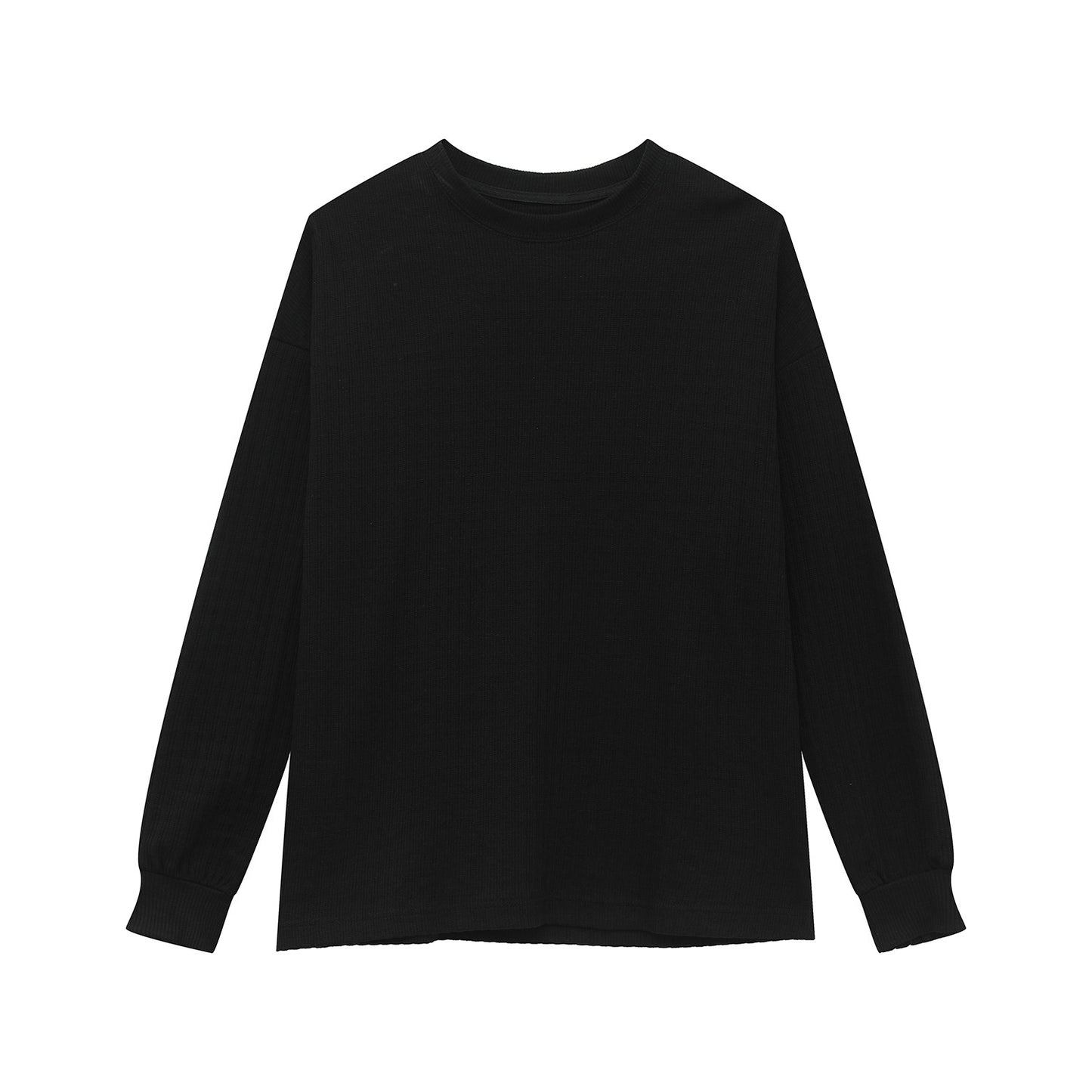 Rib Texture Long Sleeve T-Shirt WN24921